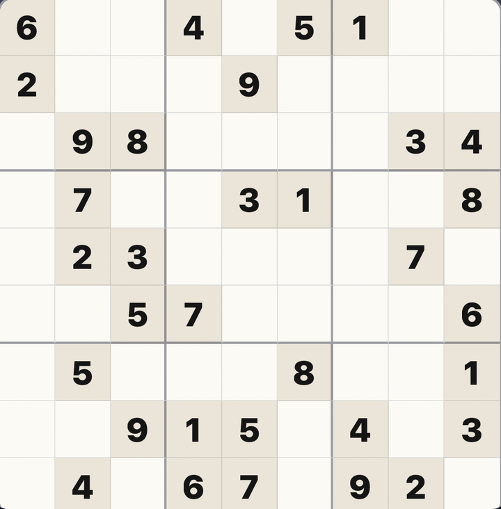 Real SudoSketch easy Sudoku gameplay grid with writable cells