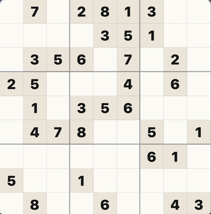 SudoSketch Sudoku gameplay grid designed for Apple Pencil handwriting input